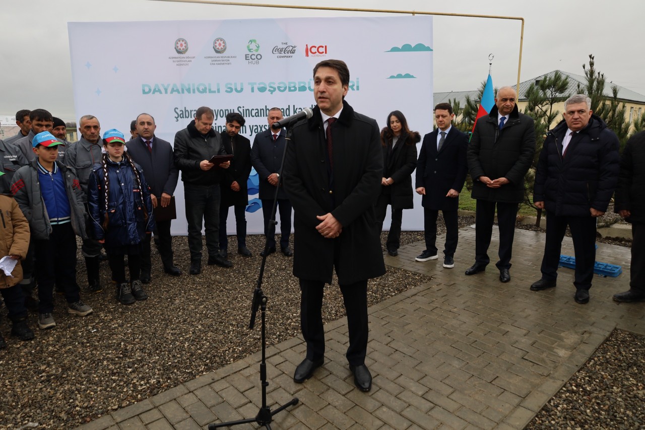 Şabran rayonunun Sincanboyad kəndində yüzlərlə sakin içməli su ilə təmin olunudu - FOTOLAR